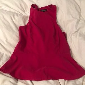 Hot pink peplum tank top